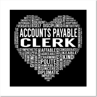 Accounts Payable Clerk Heart Posters and Art